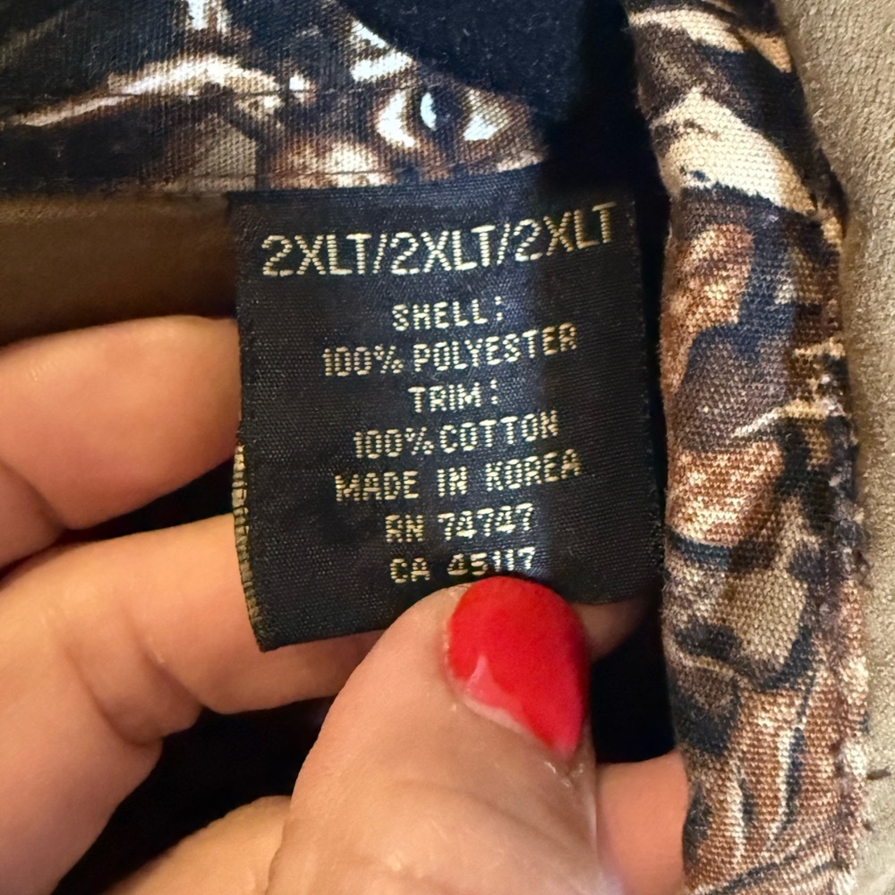 Red Head long sleeve button down with Camo accents • Men’s 2XLT - Picture 3 of 6